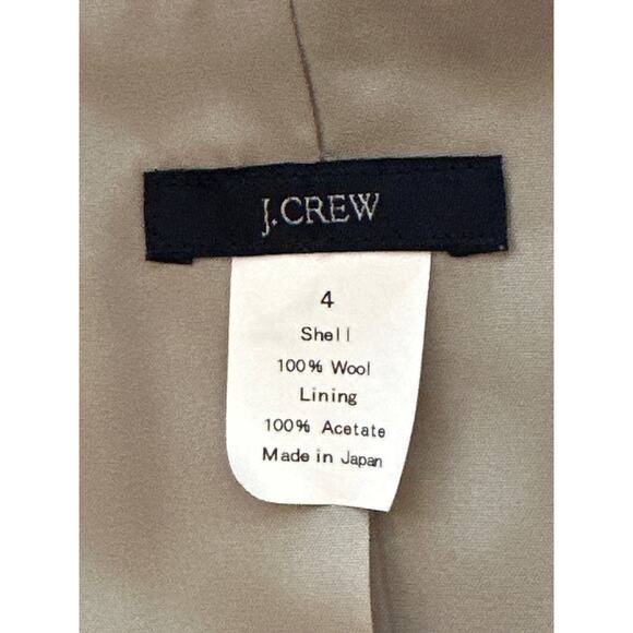 J CREW Womens Wool Blazer made in Japan Gray 3 Button Classic Business Career 4 - Picture 11 of 14